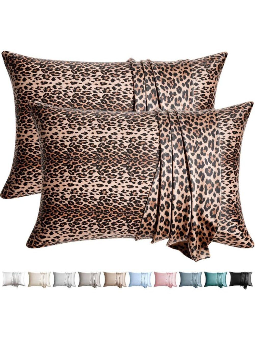 2 Pack Queen Size 100% Mulberry Silk Pillowcases for Hair & Skin - Soft